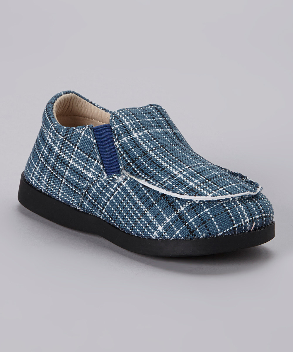 Blue Plaid Canvas Shoe