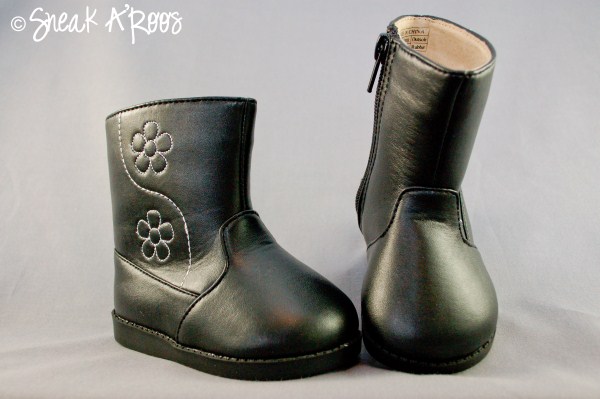 Black Flower Boot