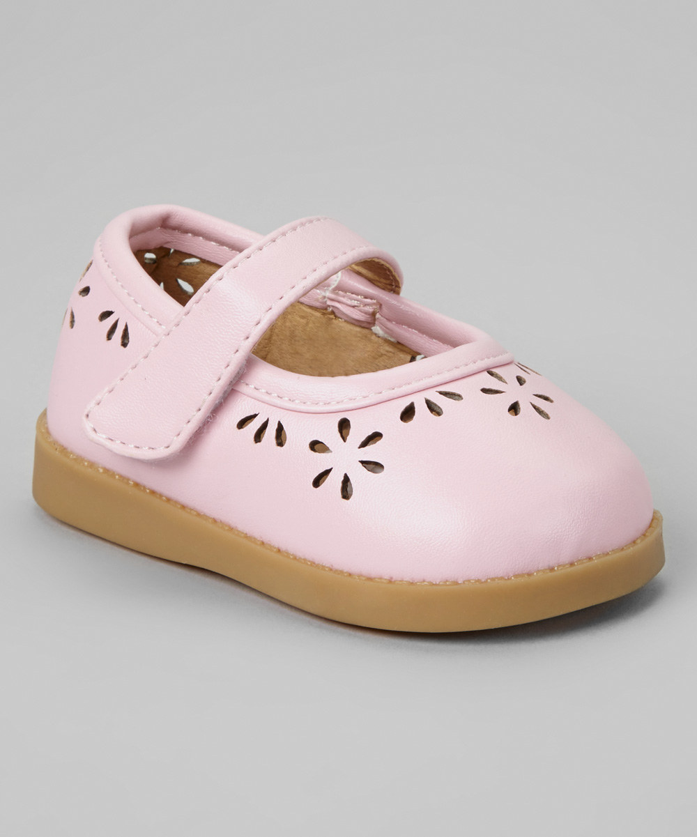 Pink Flower Cutout Shoe