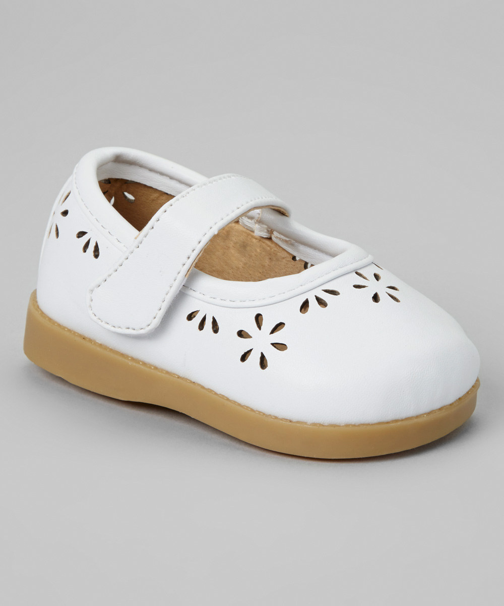 White Flower Cutout Shoe