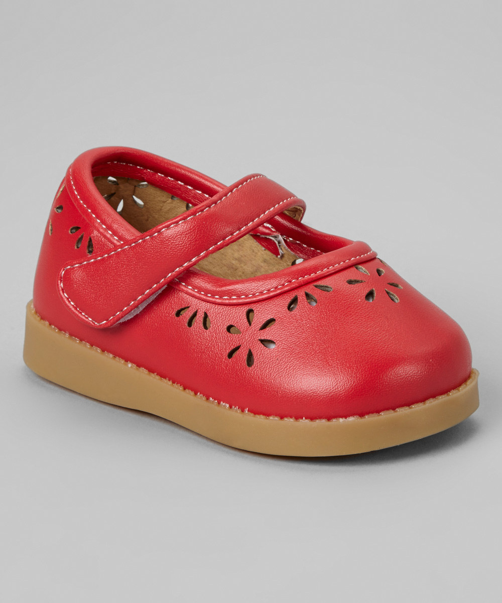 Red Flower Cutout Shoe