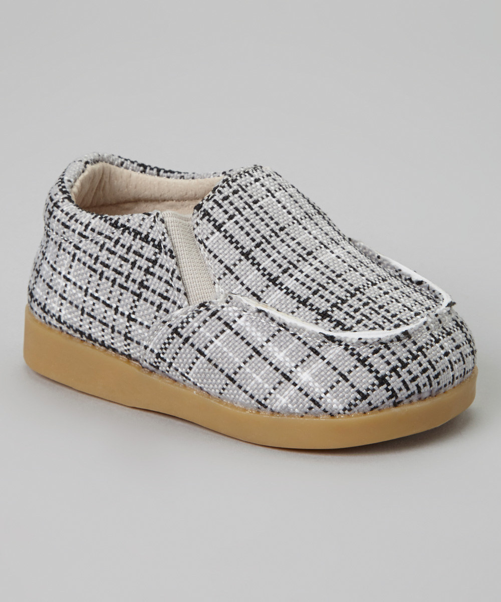 Grey Plaid Canvas Shoe