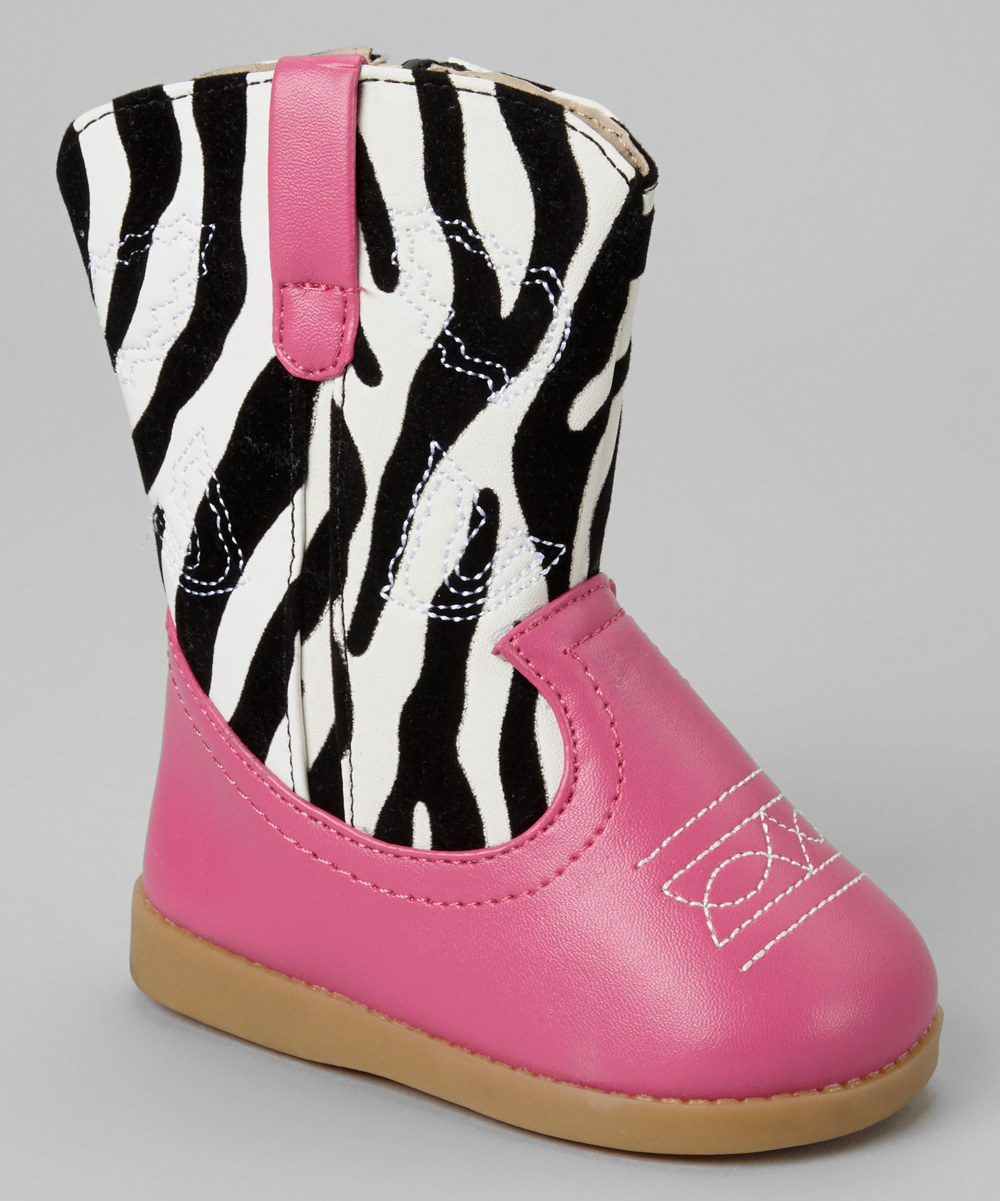 Hot Pink Zebra Boot