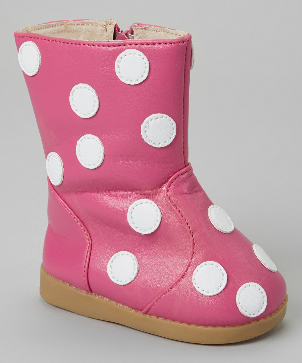 Hot Pink Polka Dot Boot