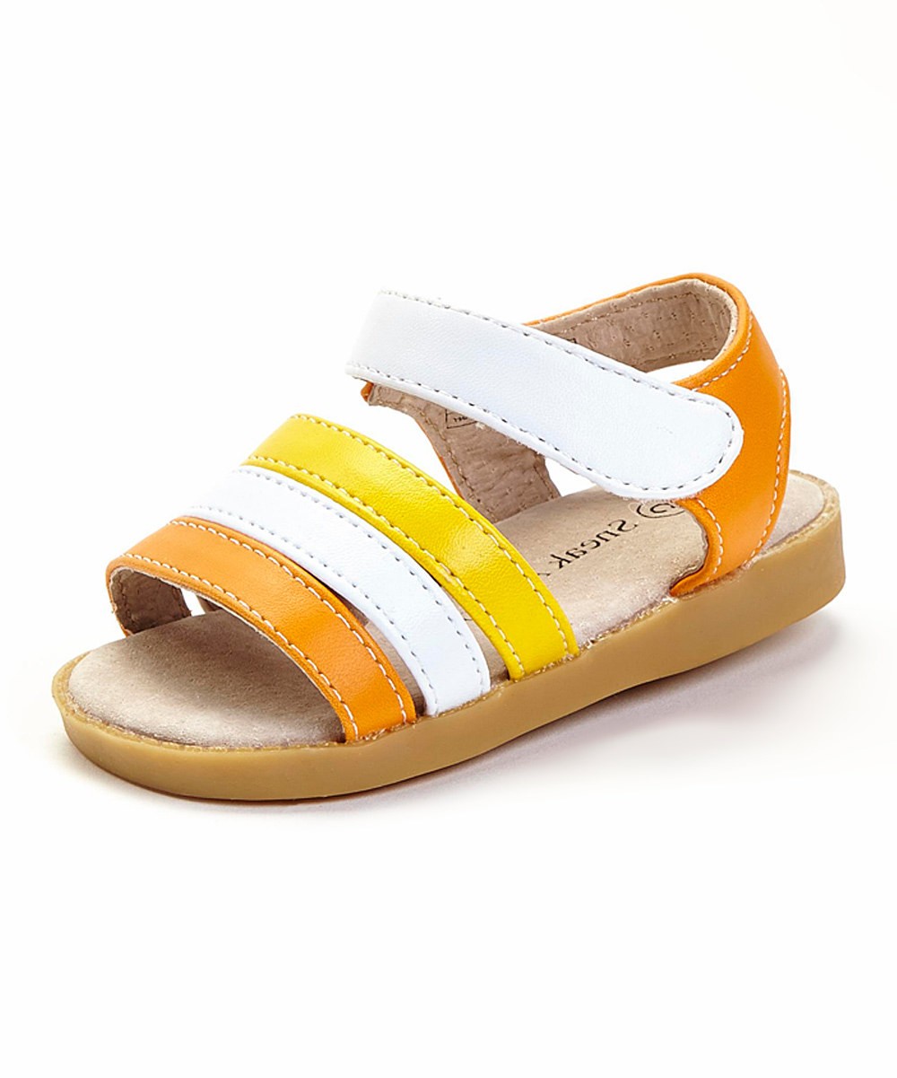 Orange, Yellow and White Strappy Sandal